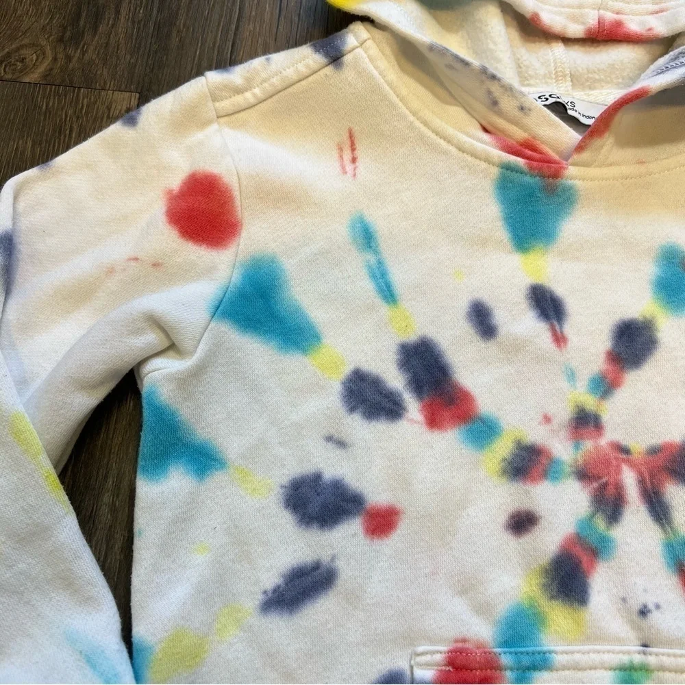 Kids DSG Tye Die Hoodie Blue/Red Size XS